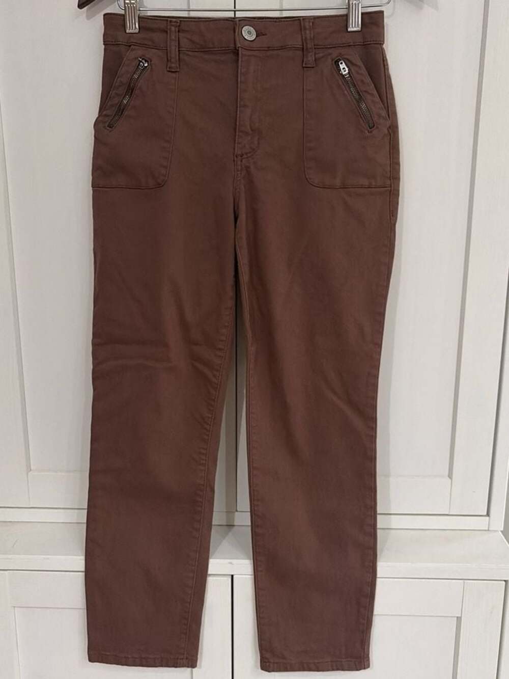 STS Blue Caroline High Rise Utility Straight Legging Crop Pants in Brown 28